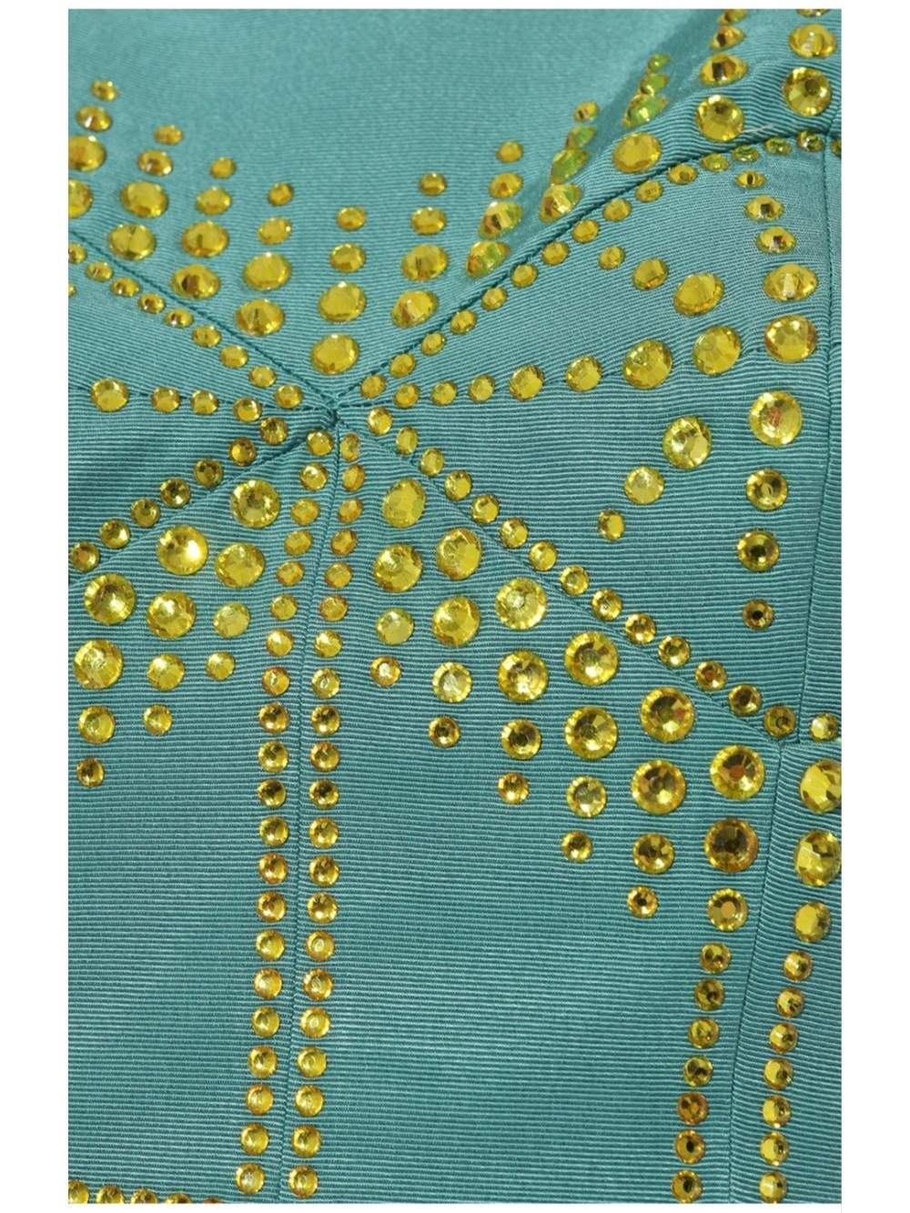 Gucci Turquoise Studded Crop Top - Picture 4 of 7
